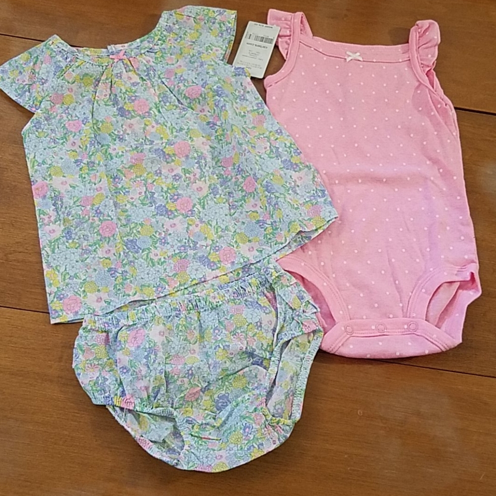 NWT Carter's 3 piece floral set
